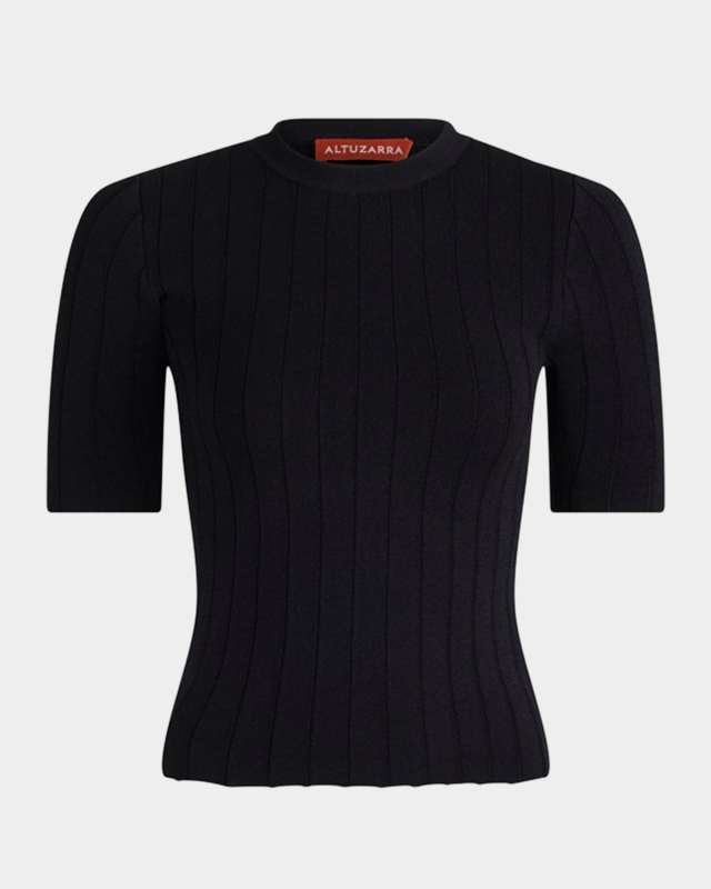 Sparky Short-Sleeve Knit Top